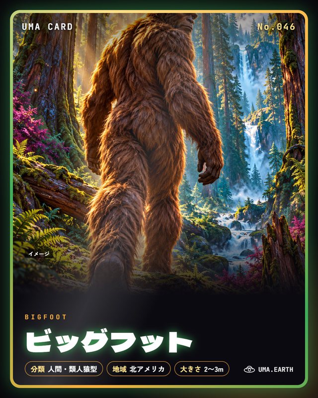UMAカード No.046 ビッグフット（イメージ）