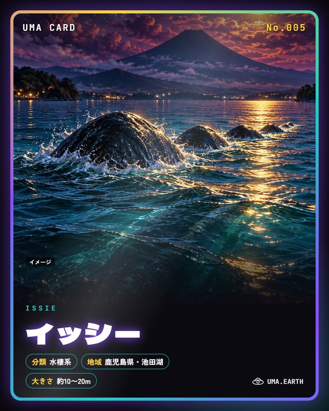 UMAカード No.005 イッシー（イメージ）