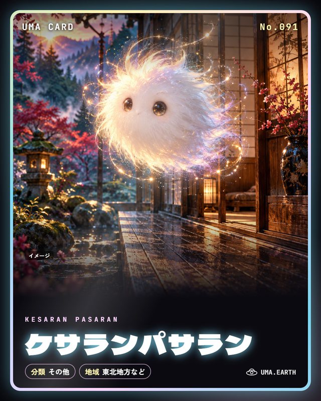 UMAカード No.091 ケサランパサラン(イメージ)