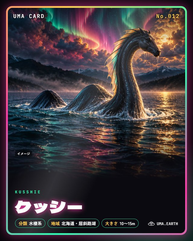 UMAカード No.012 クッシー（イメージ）