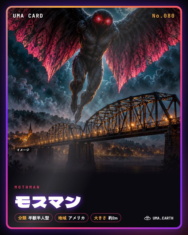 UMAカード No.080 モスマン(イメージ)