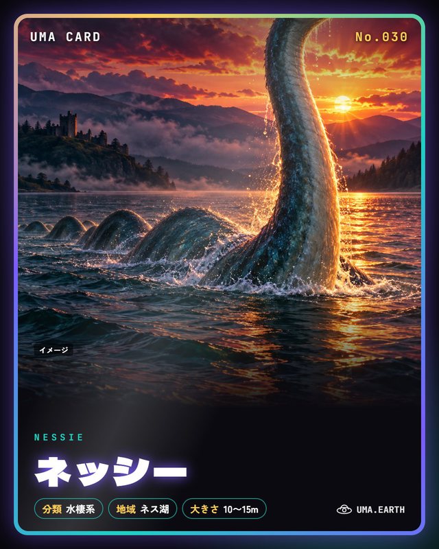 UMAカード No.030 ネッシー(イメージ)
