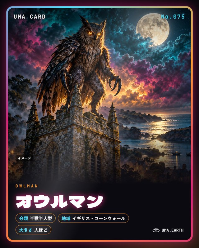 UMAカード No.075 オウルマン(イメージ)