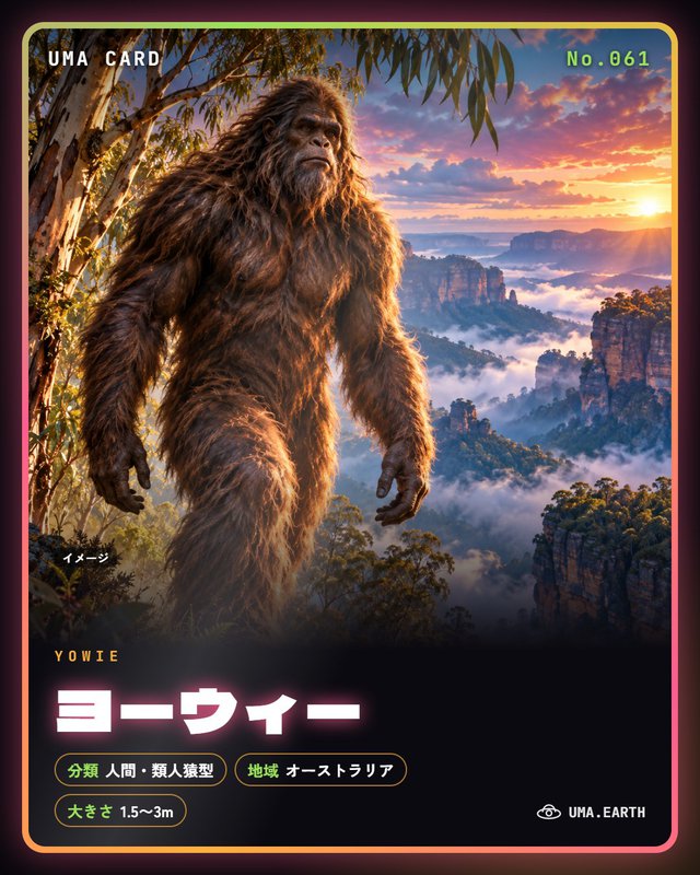 UMAカード No.061 ヨーウィー(イメージ)